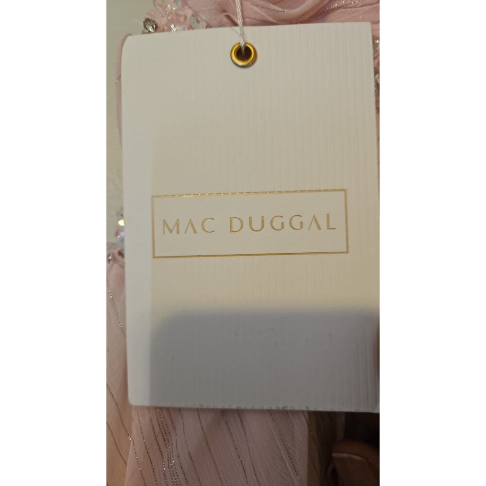 Mac Duggal Beaded High-Low Tiered Chiffon Gown Pink - Picture 6 of 6